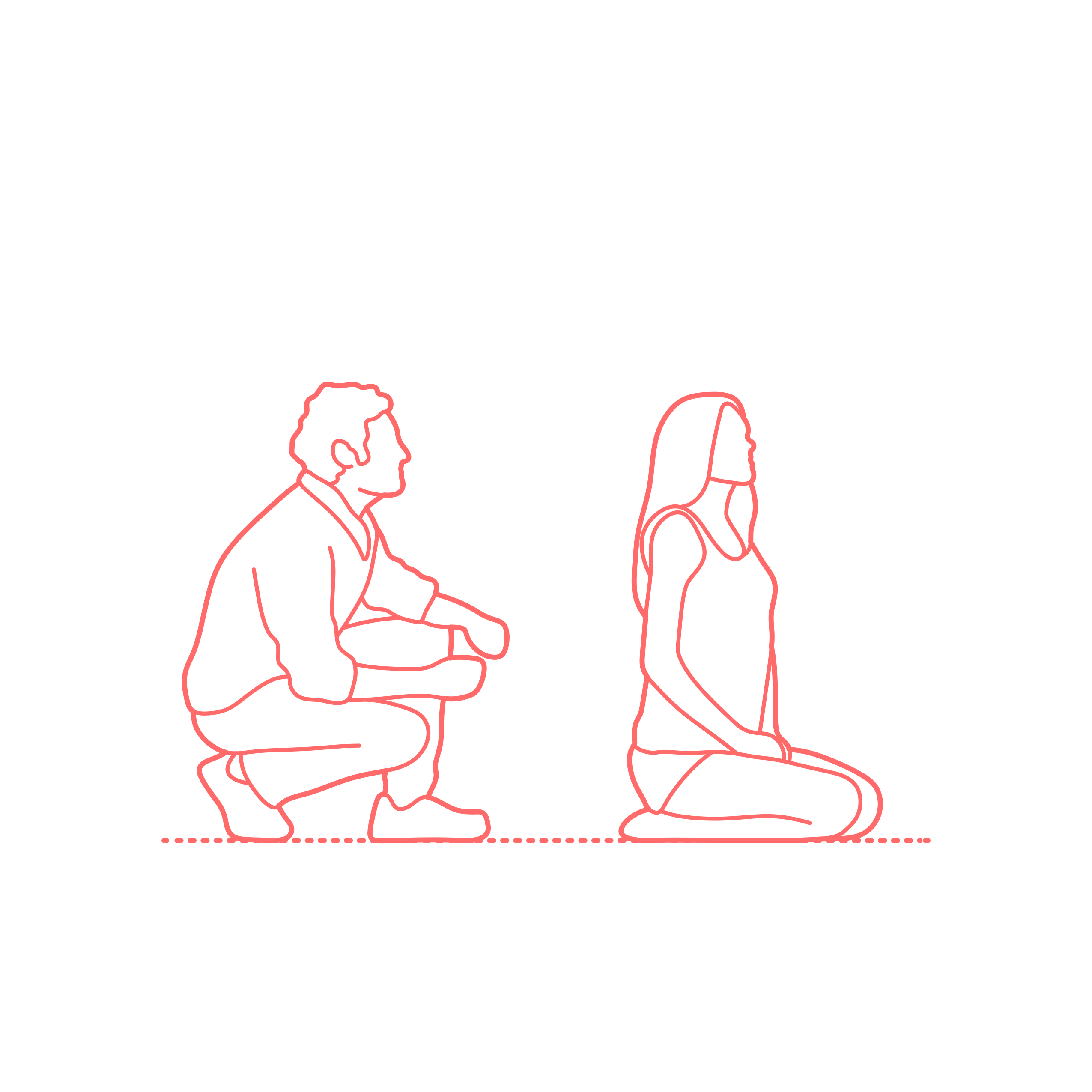 Humans Poses People Kneeling Sketch Style Svg Vector Free Vectors